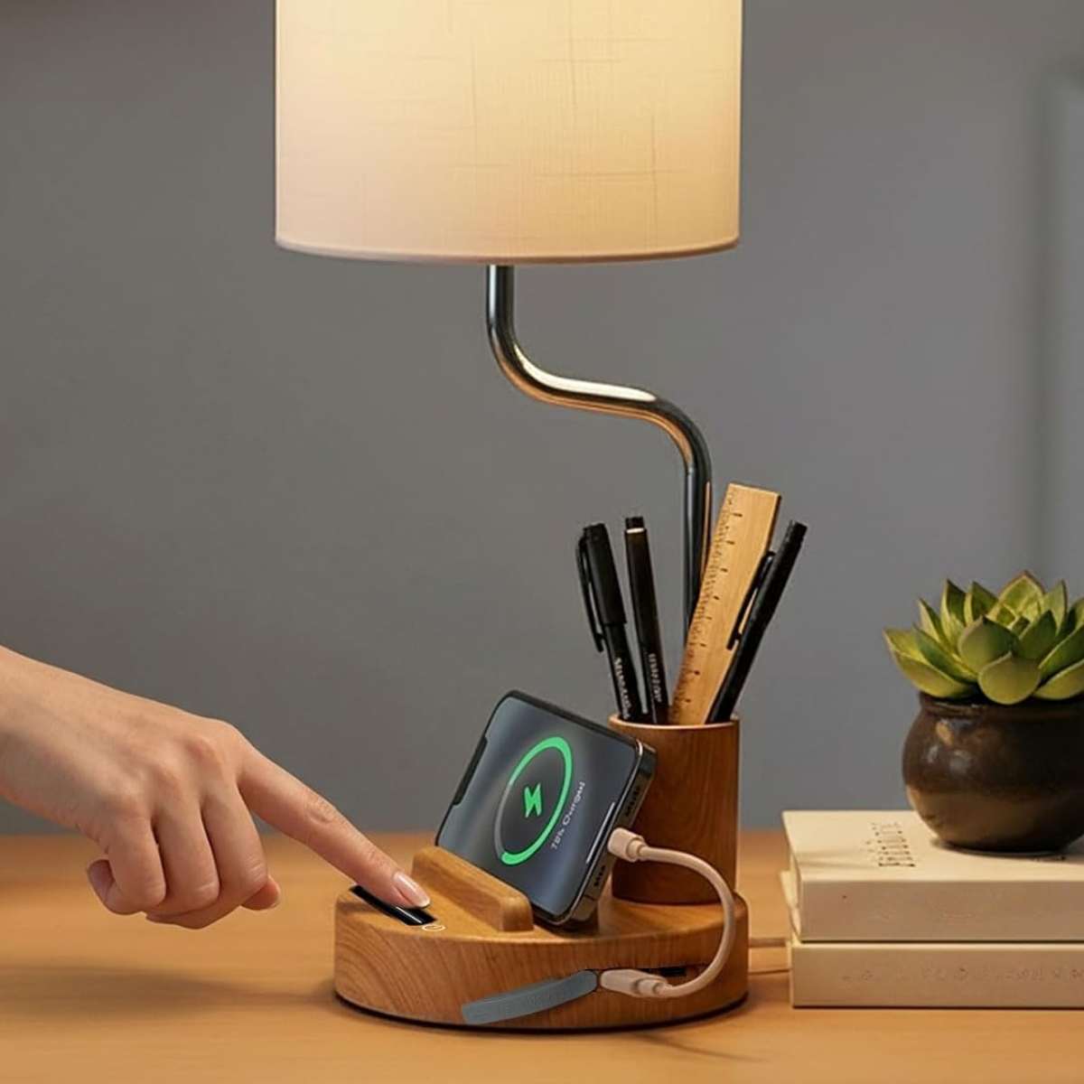 Lamp with Phone Stand