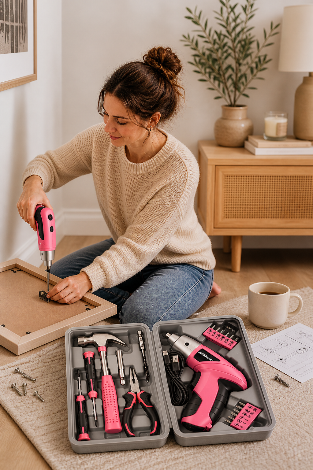 Basic home tool kit with essential tools for everyday repairs and small fixes